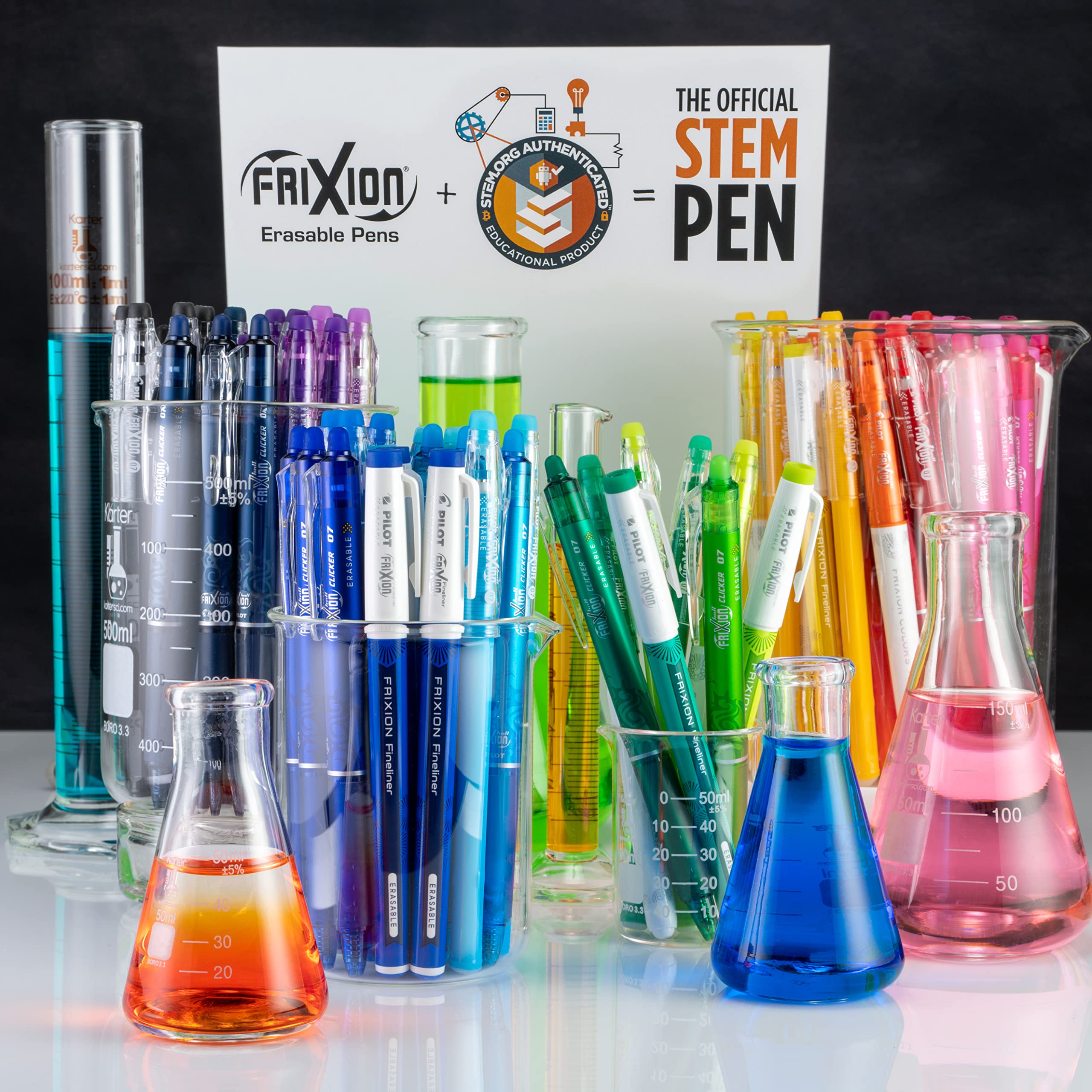 PILOT FriXion Clicker Erasable, Refillable & Retractable Gel Ink Pens, Fine Point, Assorted Color Inks, 10-Pack Pouch (11336) - Image 3