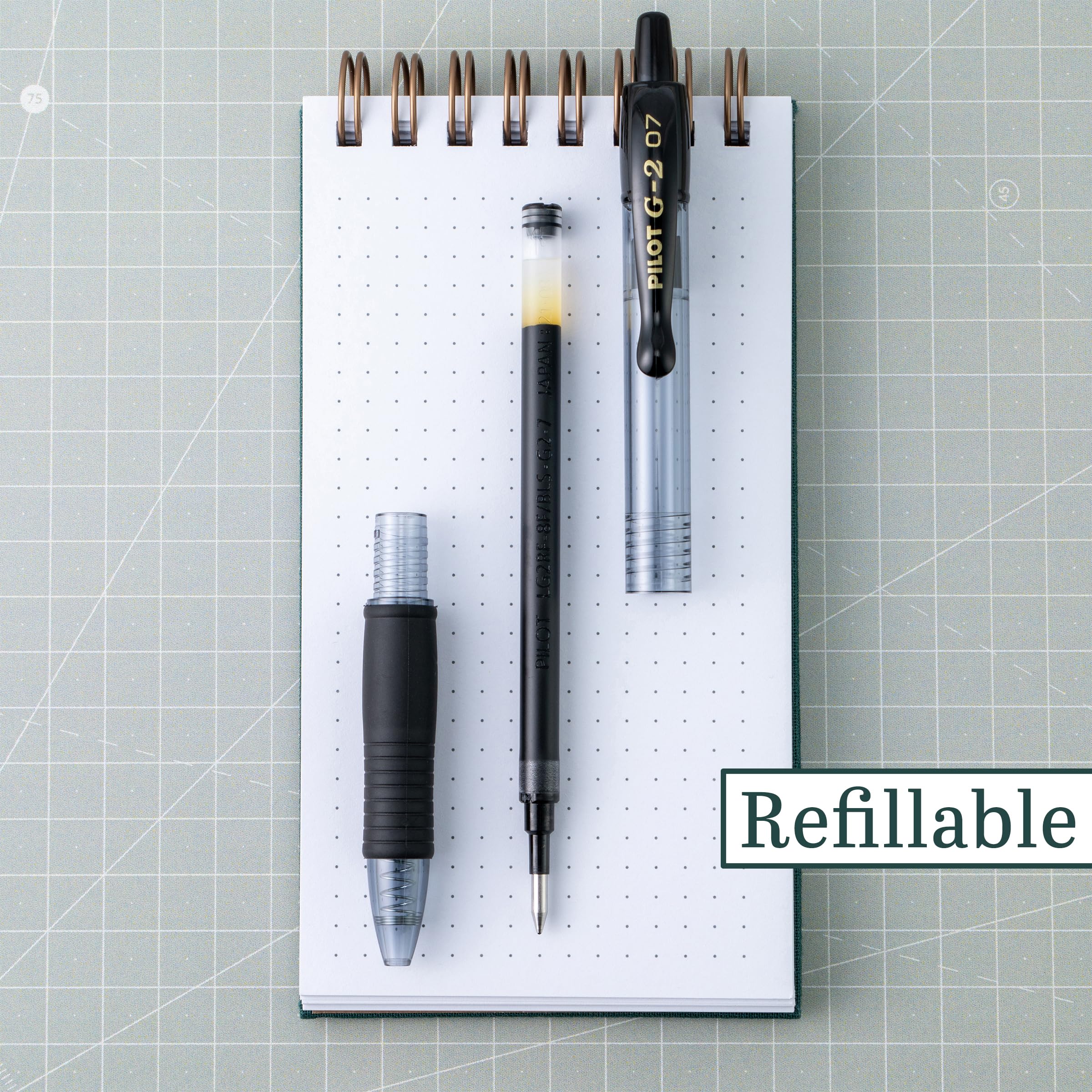 Pilot, G2 Gel Ink Refills, Fine Point 0.7 mm, Black, Pack of 2 - Image 4