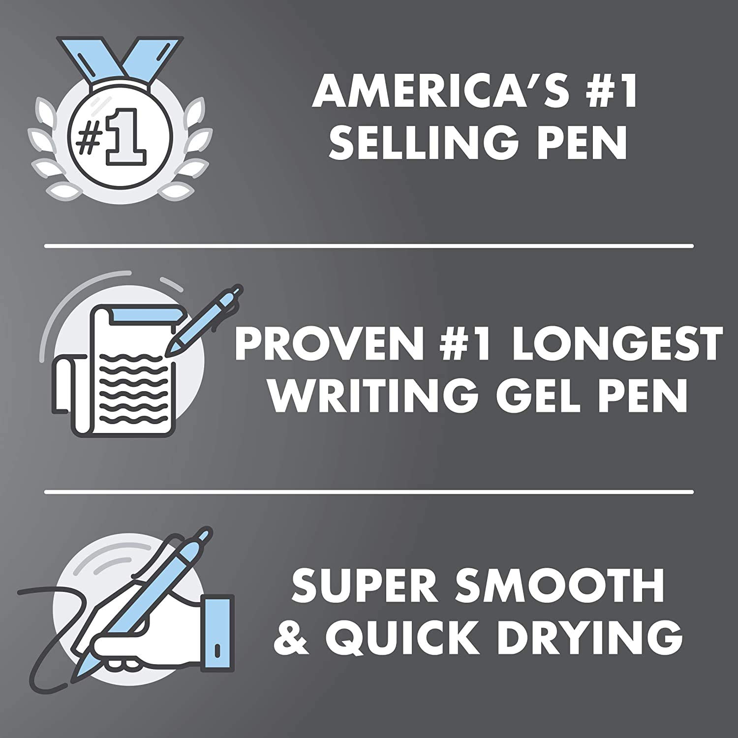 Pilot G2 Retractable Rollerball Gel Pens, Fine Point, 0.7mm, Blue Ink, 6 Count - Image 3
