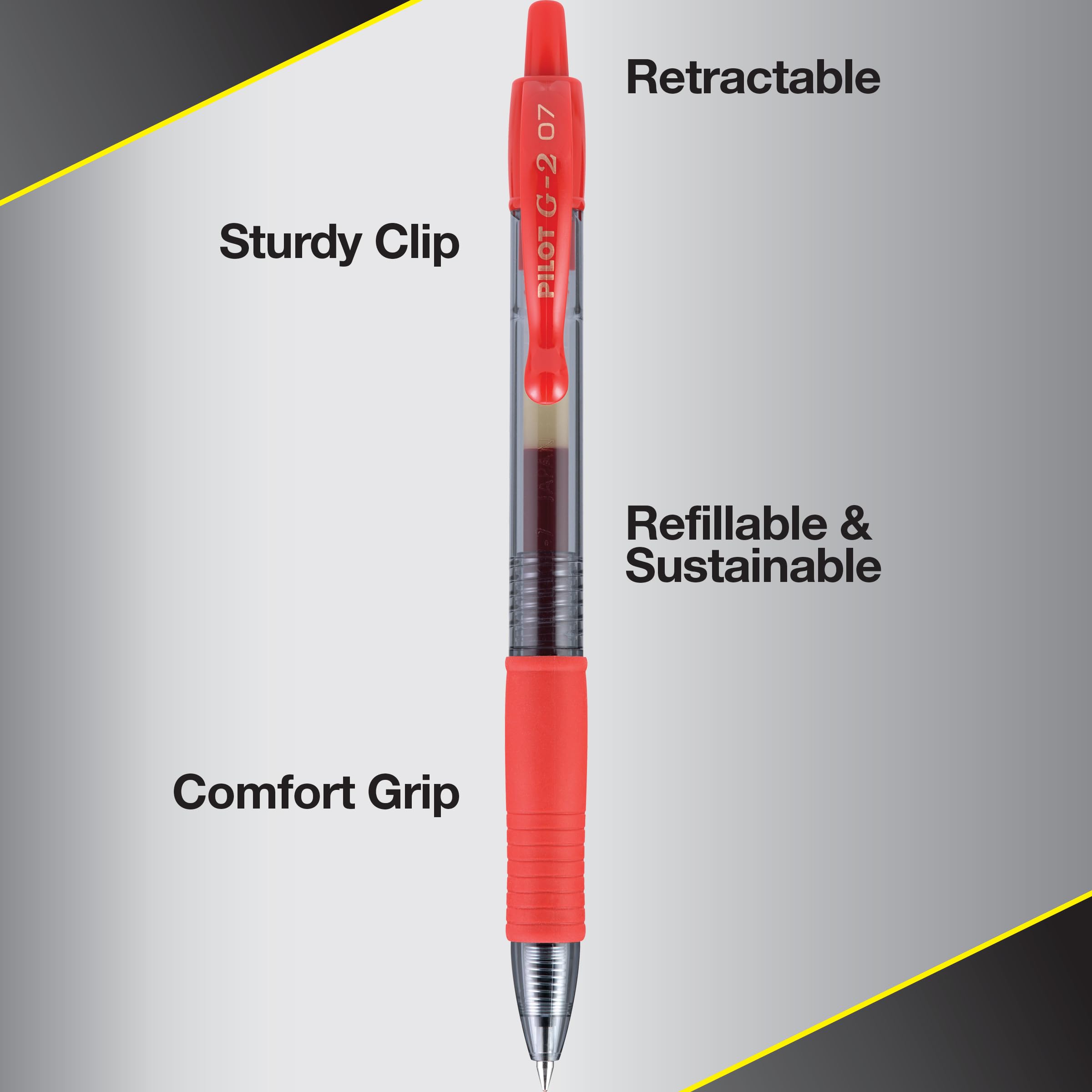 PILOT G2 Premium Refillable and Retractable Rolling Ball Gel Pens, 0.7mm Fine Point, Assorted Color Inks (New Rose Pink & Grape Inks), 10-Pack - Image 5