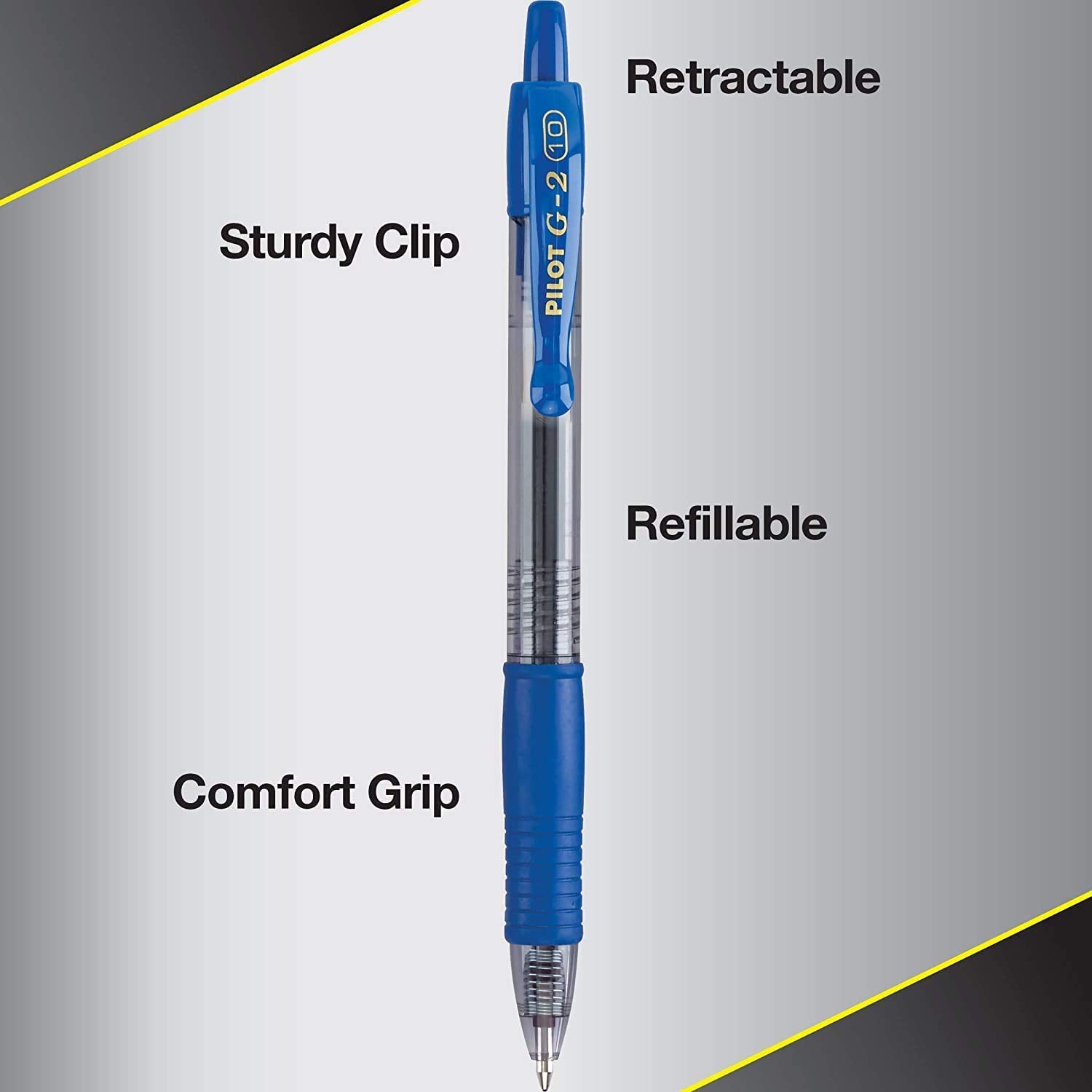 PILOT G2 Premium Refillable and Retractable Rolling Ball Gel Pens, Bold Point, Blue Ink, 14-Pack (15397) - Image 4