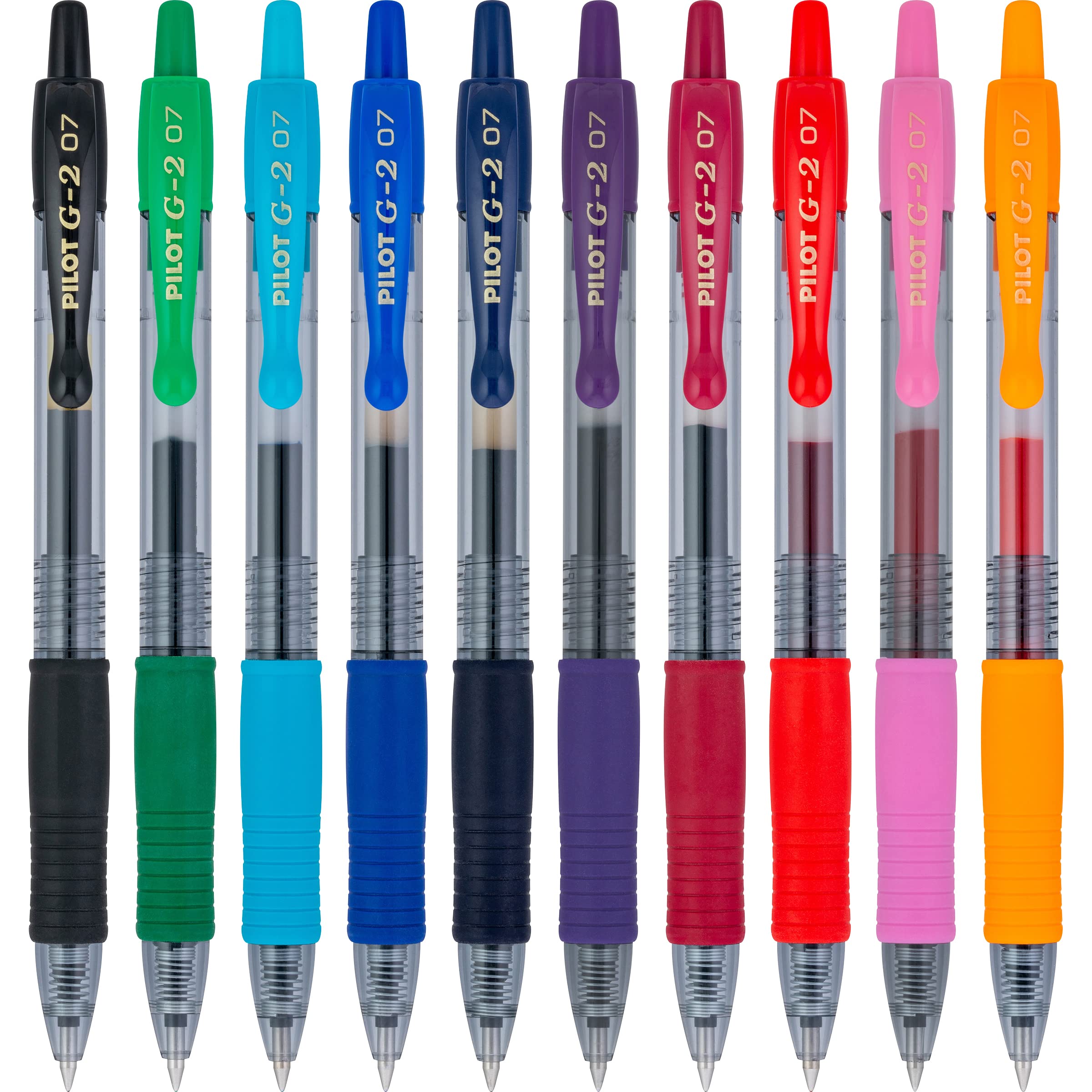 PILOT G2 Premium Refillable and Retractable Rolling Ball Gel Pens, 0.7mm Fine Point, Assorted Color Inks (New Rose Pink & Grape Inks), 10-Pack - Image 6
