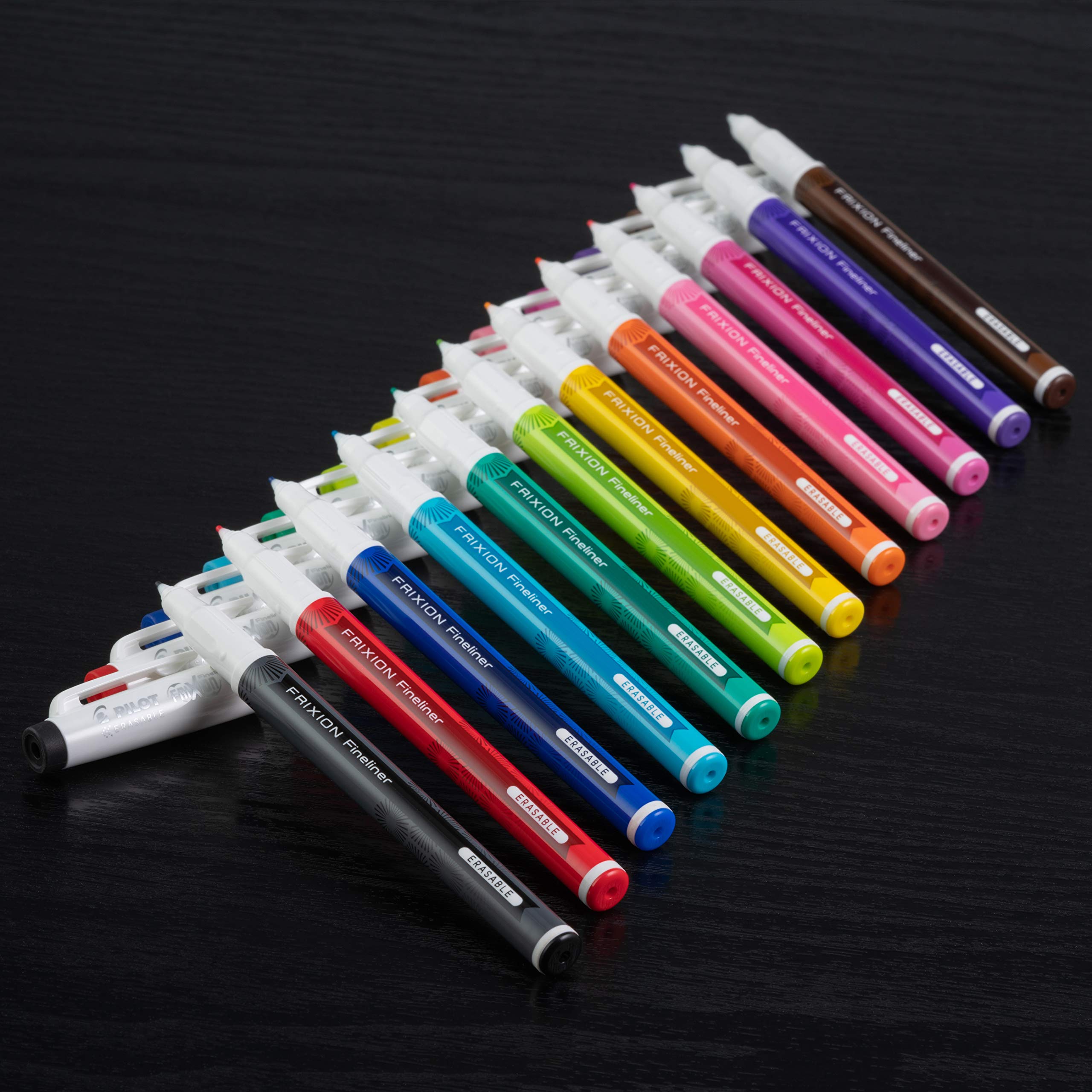 PILOT Pen 11452 FriXion Fineliner Erasable Marker Pens, Fine Point, Assorted Color Inks, 12 Count-Pack - Image 3