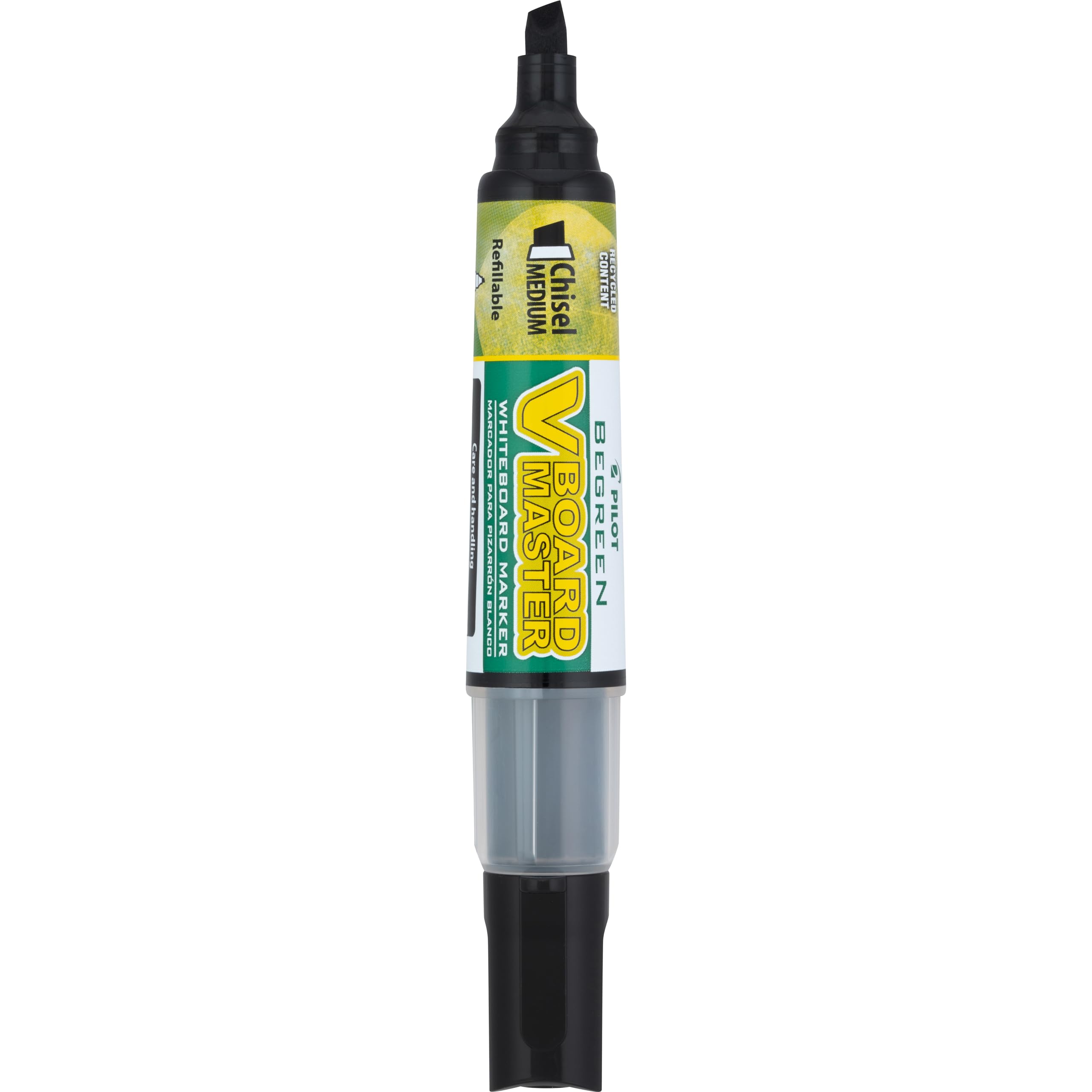PILOT V Board Master BeGreen Refillable White Board Markers, Chisel Tip, Black Ink, 12 Count - Image 4
